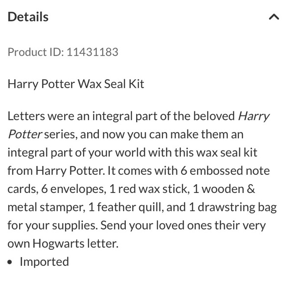 HARRY POTTER WAX SEAL KIT! Hogwarts Note Cards Envelopes Stamper Quill Pen Gift - Picture 4 of 4